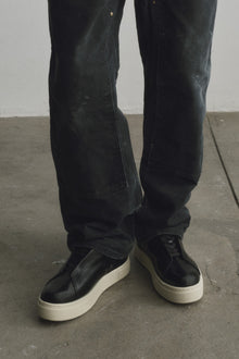 Doja Lace-Up Black Leather