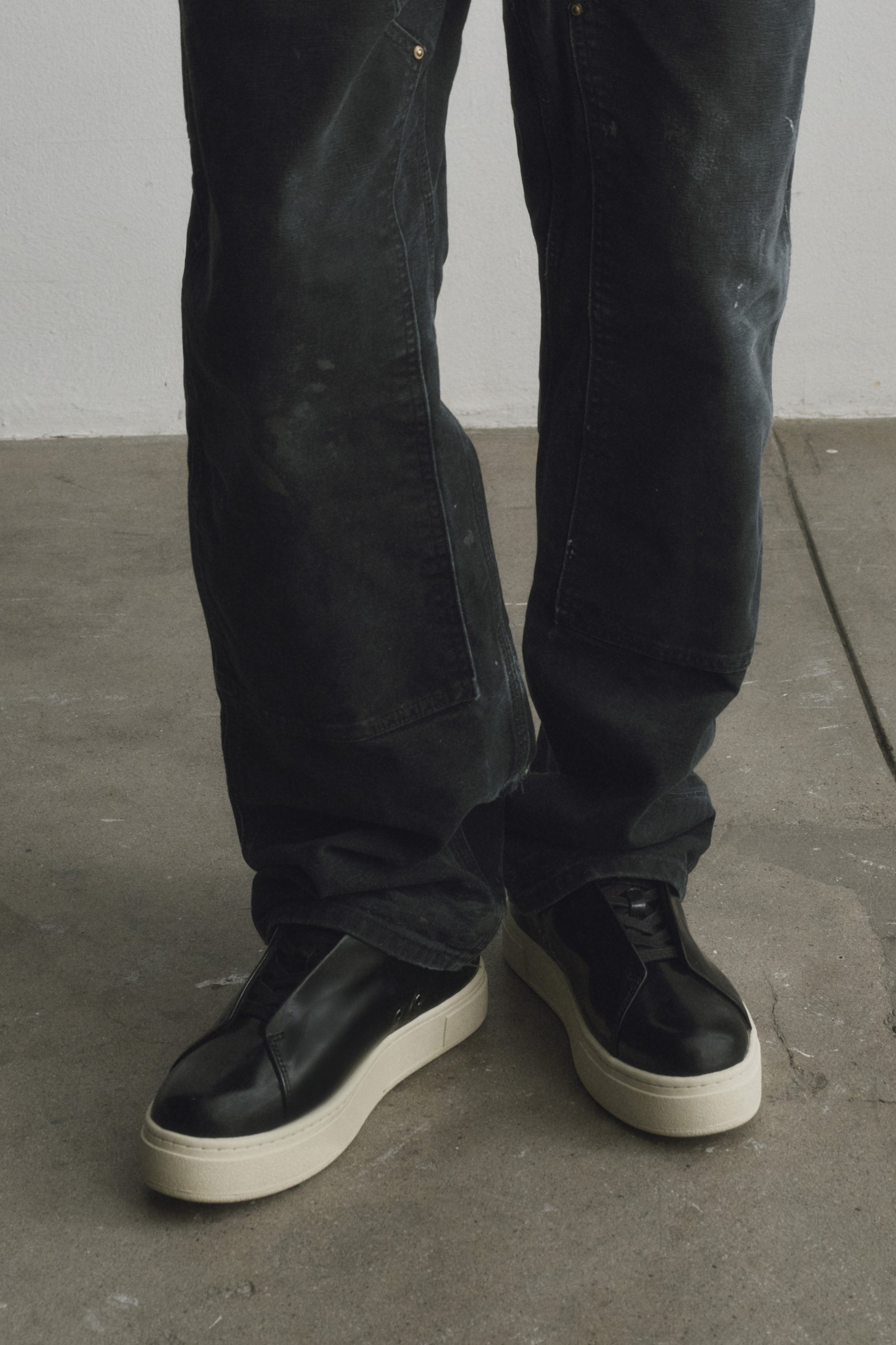 Doja Lace-Up Black Leather