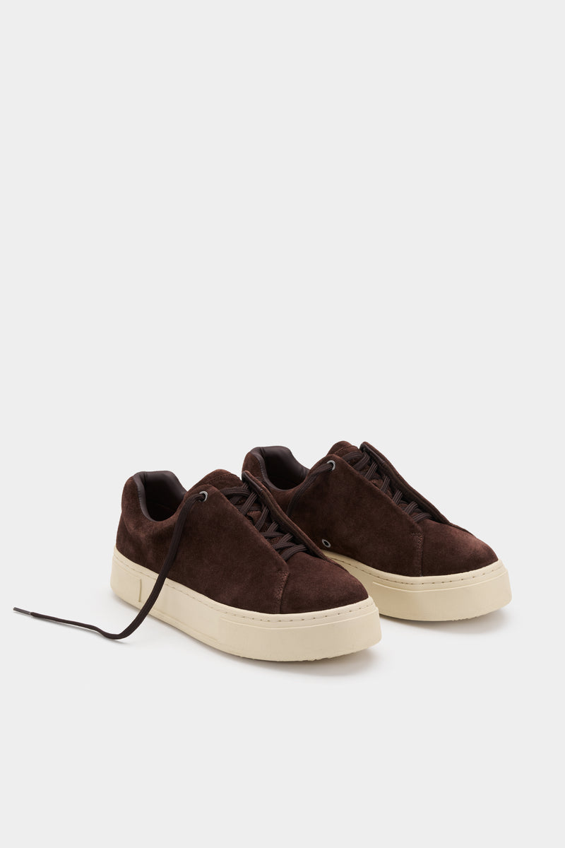 Doja Lace-Up Chocolate Suede